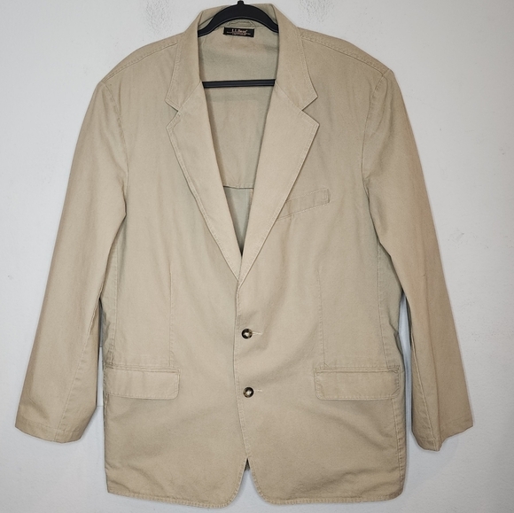 L.L.Bean Khaki Cotton Blazer. Men's size 44 Reg.